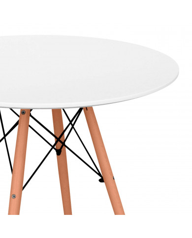 MESA REDONDA DE COMEDOR 74XDN80CM BLANCA 7H SEVEN HOUSE