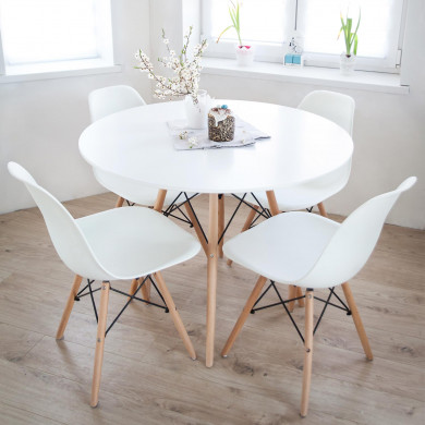 MESA REDONDA DE COMEDOR 74XDN80CM BLANCA 7H SEVEN HOUSE