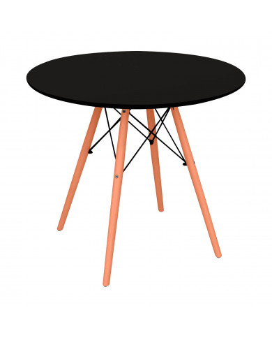 MESA REDONDA DE COMEDOR 74XDN80CM NEGRA 7H SEVEN HOUSE