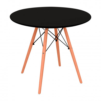 MESA REDONDA DE COMEDOR 74XDN80CM NEGRA 7H SEVEN HOUSE