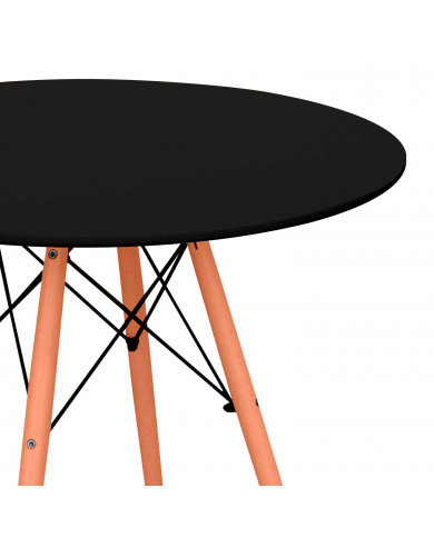 MESA REDONDA DE COMEDOR 74XDN80CM NEGRA 7H SEVEN HOUSE