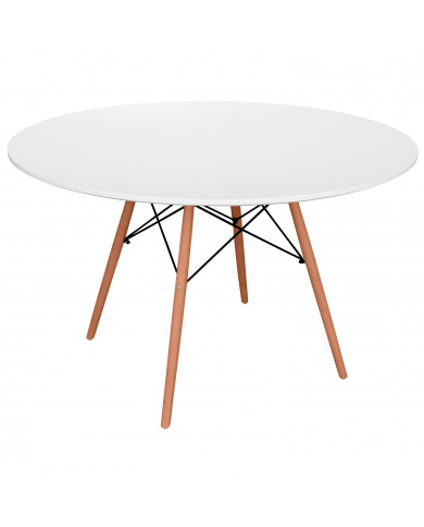 MESA REDONDA DE COMEDOR 74XDN120CM BLANCA 7H SEVEN HOUSE