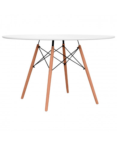 MESA REDONDA DE COMEDOR 74XDN120CM BLANCA 7H SEVEN HOUSE