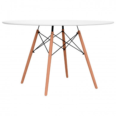 MESA REDONDA DE COMEDOR 74XDN120CM BLANCA 7H SEVEN HOUSE