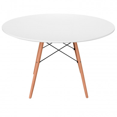 MESA REDONDA DE COMEDOR 74XDN120CM BLANCA 7H SEVEN HOUSE