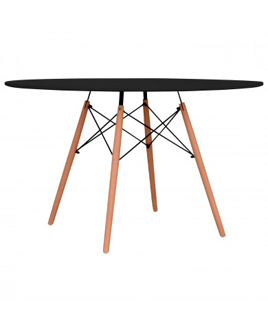 MESA REDONDA DE COMEDOR 74XDN120CM NEGRA 7H SEVEN HOUSE