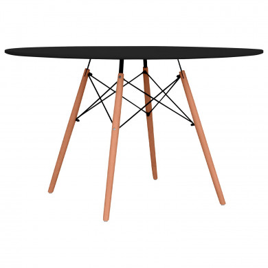 MESA REDONDA DE COMEDOR 74XDN120CM NEGRA 7H SEVEN HOUSE