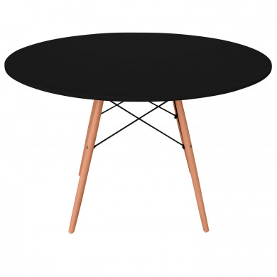 MESA REDONDA DE COMEDOR 74XDN120CM NEGRA 7H SEVEN HOUSE