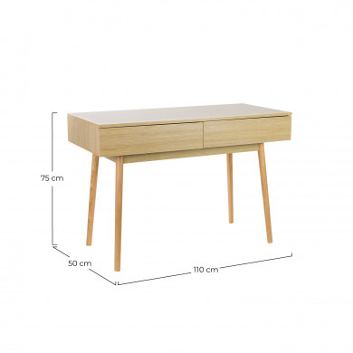 ESCRITORIO MINIMALIST CON 2 CAJONES 75X110X50CM THINIA HOME