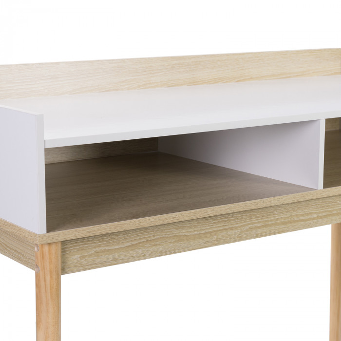 MESA CONSOLA BLANCA 2 ORGANIZADORES 83.5X110X50CM THINIA HOME