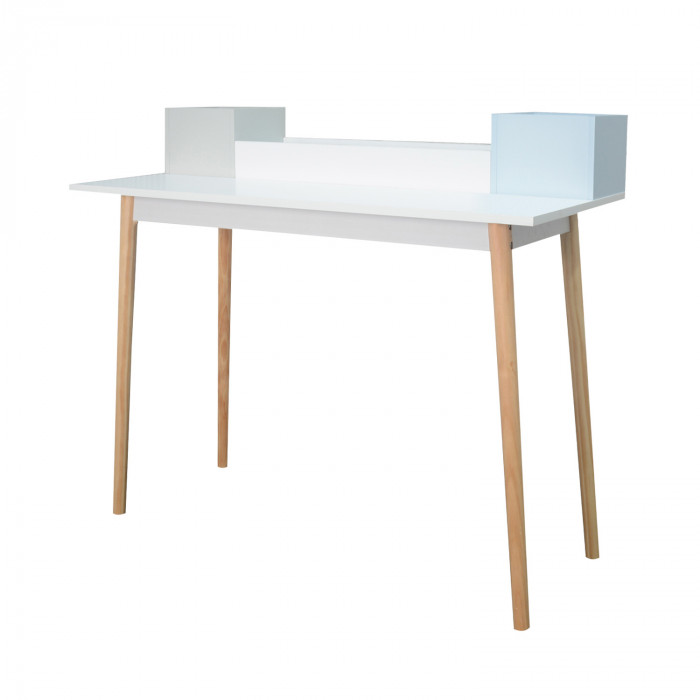 ESCRITORIO BLANCO CON 3 ORGANIZADORES 90X100X50CM THINIA HOME