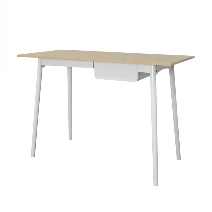 MESA CON CAJÓN BLANCA 83.5X110X50CM THINIA HOME