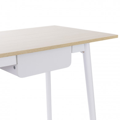 MESA CON CAJÓN BLANCA 83.5X110X50CM THINIA HOME MESA CON CAJÓN BLANCA 83.5X110X50CM THINIA HOME