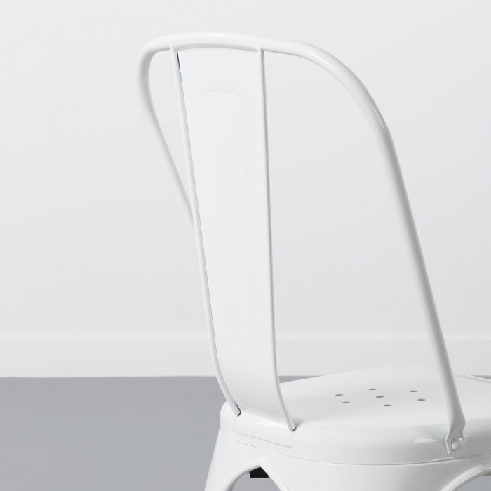 SILLA METÁLICA STRONG BLANCO 54X45X85CM THINIA HOME