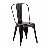 SILLA METÁLICA/MADERA STRONG NEGRO 54X45X85CM THINIA HOME