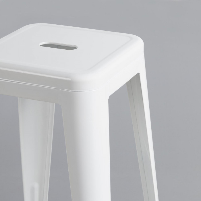 TABURETE METÁLICO STRONG BLANCO 43X43X77CM THINIA HOME
