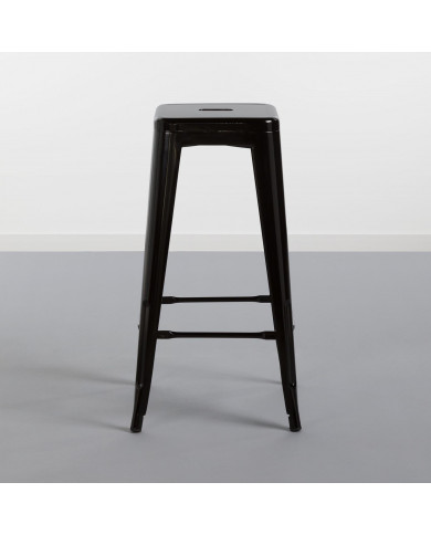 TABURETE METÁLICO STRONG NEGRO 43X43X77CM THINIA HOME