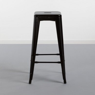 TABURETE METÁLICO STRONG NEGRO 43X43X77CM THINIA HOME
