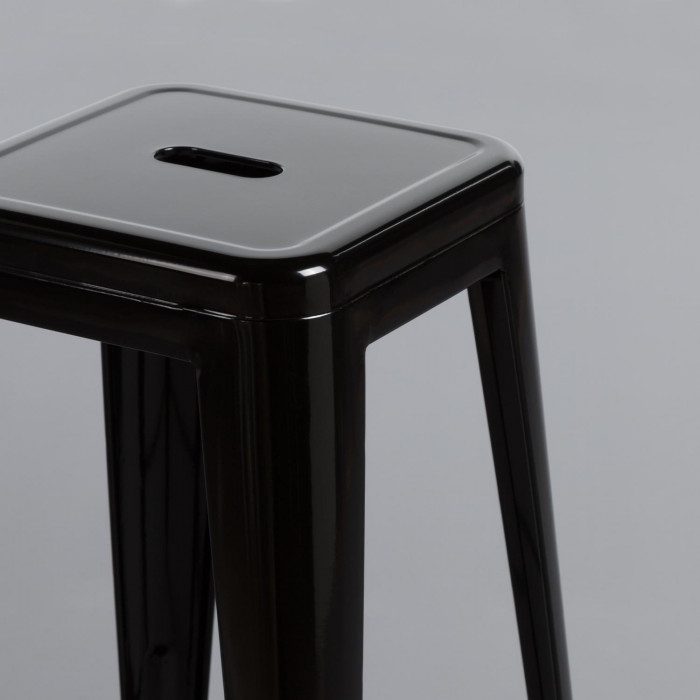 TABURETE METÁLICO STRONG NEGRO 43X43X77CM THINIA HOME