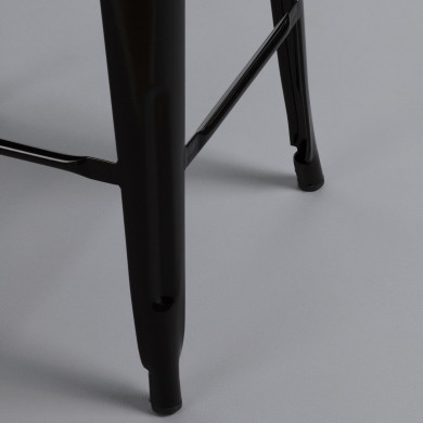 TABURETE METÁLICO STRONG NEGRO 43X43X77CM THINIA HOME