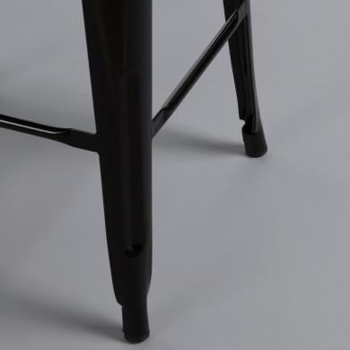 TABURETE METÁLICO/MADERA STRONG NEGRO 43X43X77CM THINIA HOME