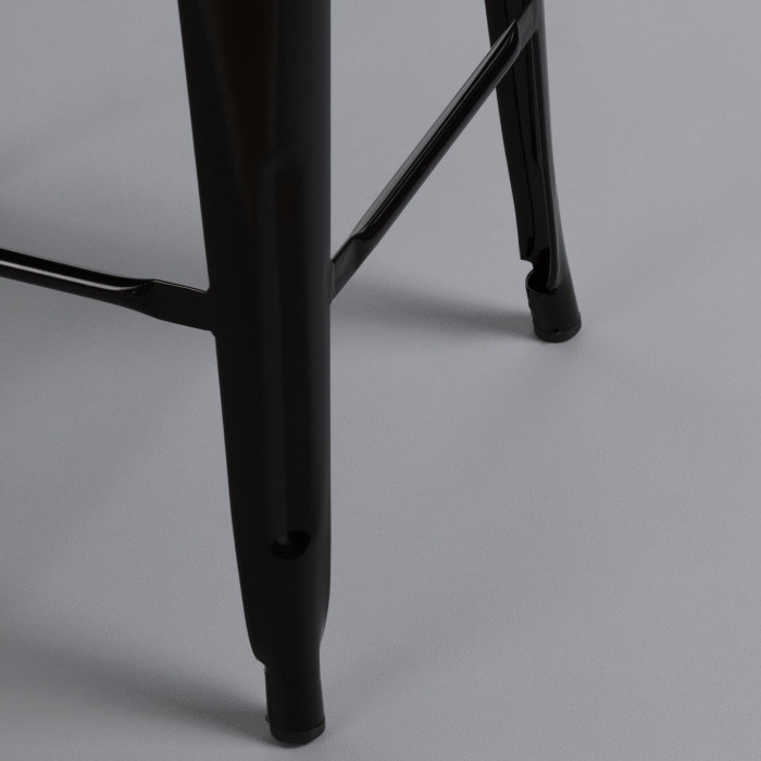 TABURETE METÁLICO/MADERA STRONG NEGRO 43X43X77CM THINIA HOME