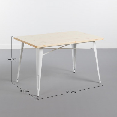 MESA METÁLICA/MADERA STRONG BLANCO 120X80CM THINIA HOME MESA METÁLICA/MADERA STRONG BLANCO 120X80CM THINIA HOME