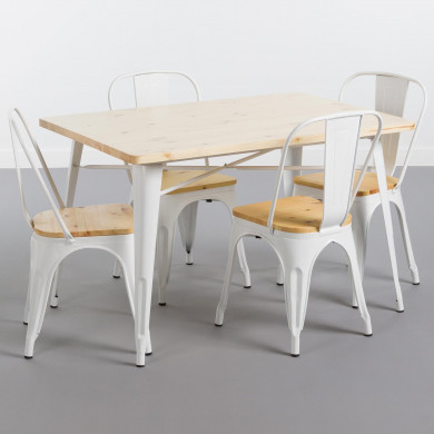 MESA METÁLICA/MADERA STRONG BLANCO 120X80CM THINIA HOME MESA METÁLICA/MADERA STRONG BLANCO 120X80CM THINIA HOME