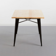 MESA METÁLICA/MADERA STRONG NEGRO 120X80CM THINIA HOME