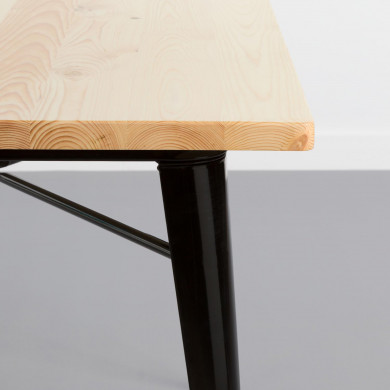 MESA METÁLICA/MADERA STRONG NEGRO 120X80CM THINIA HOME MESA METÁLICA/MADERA STRONG NEGRO 120X80CM THINIA HOME