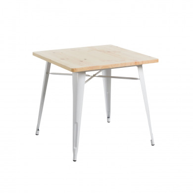 MESA METÁLICA/MADERA STRONG BLANCO 80X80CM THINIA HOME MESA METÁLICA/MADERA STRONG BLANCO 80X80CM THINIA HOME