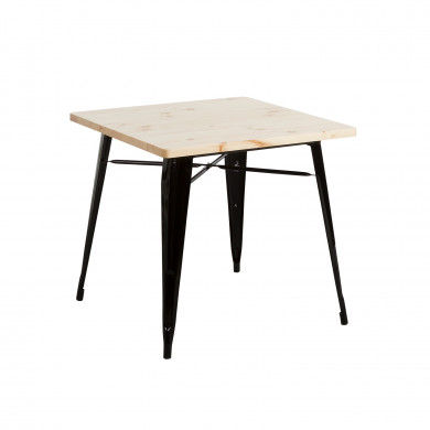 MESA METÁLICA/MADERA STRONG NEGRO 80X80CM THINIA HOME MESA METÁLICA/MADERA STRONG NEGRO 80X80CM THINIA HOME