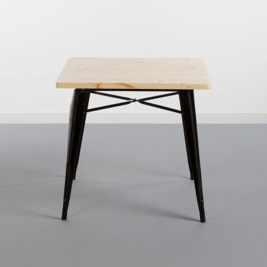 MESA METÁLICA/MADERA STRONG NEGRO 80X80CM THINIA HOME MESA METÁLICA/MADERA STRONG NEGRO 80X80CM THINIA HOME