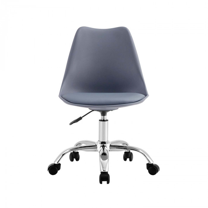 SILLA ESCRITORIO CON RUEDAS GRIS 97X47X58CM THINIA HOME