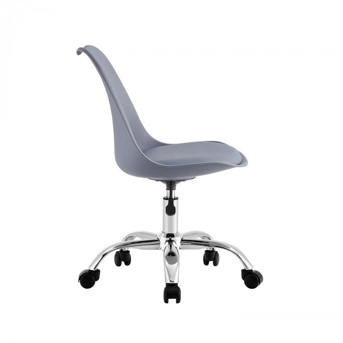 SILLA ESCRITORIO CON RUEDAS GRIS 97X47X58CM THINIA HOME