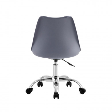 SILLA ESCRITORIO CON RUEDAS GRIS 97X47X58CM THINIA HOME SILLA ESCRITORIO CON RUEDAS GRIS 97X47X58CM THINIA HOME