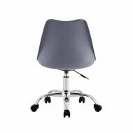 SILLA ESCRITORIO CON RUEDAS GRIS 97X47X58CM THINIA HOME
