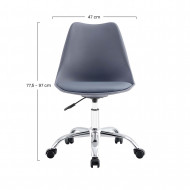 SILLA ESCRITORIO CON RUEDAS GRIS 97X47X58CM THINIA HOME
