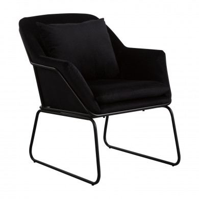 SILLON VELVET NEGRO 68X79,5X78,5CM THINIA HOME SILLON VELVET NEGRO 68X79,5X78,5CM THINIA HOME