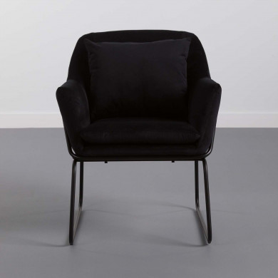 SILLON VELVET NEGRO 68X79,5X78,5CM THINIA HOME SILLON VELVET NEGRO 68X79,5X78,5CM THINIA HOME