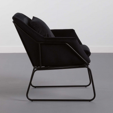 SILLON VELVET NEGRO 68X79,5X78,5CM THINIA HOME SILLON VELVET NEGRO 68X79,5X78,5CM THINIA HOME
