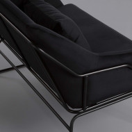 SILLON VELVET NEGRO 68X79,5X78,5CM THINIA HOME