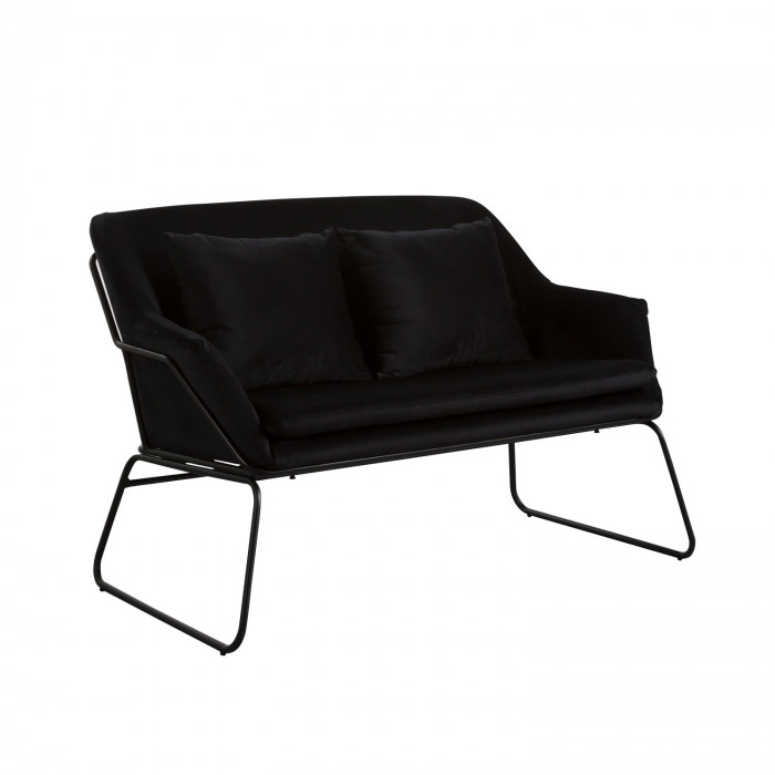 SOFA VELVET NEGRO 124X77X79,5CM THINIA HOME