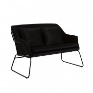 SOFA VELVET NEGRO 124X77X79,5CM THINIA HOME