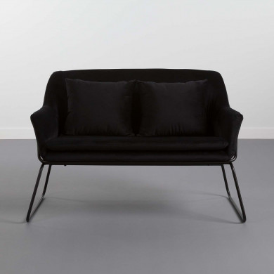 SOFA VELVET NEGRO 124X77X79,5CM THINIA HOME SOFA VELVET NEGRO 124X77X79,5CM THINIA HOME