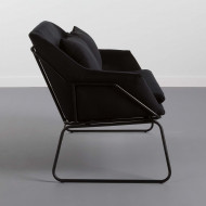 SOFA VELVET NEGRO 124X77X79,5CM THINIA HOME