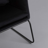 SOFA VELVET NEGRO 124X77X79,5CM THINIA HOME