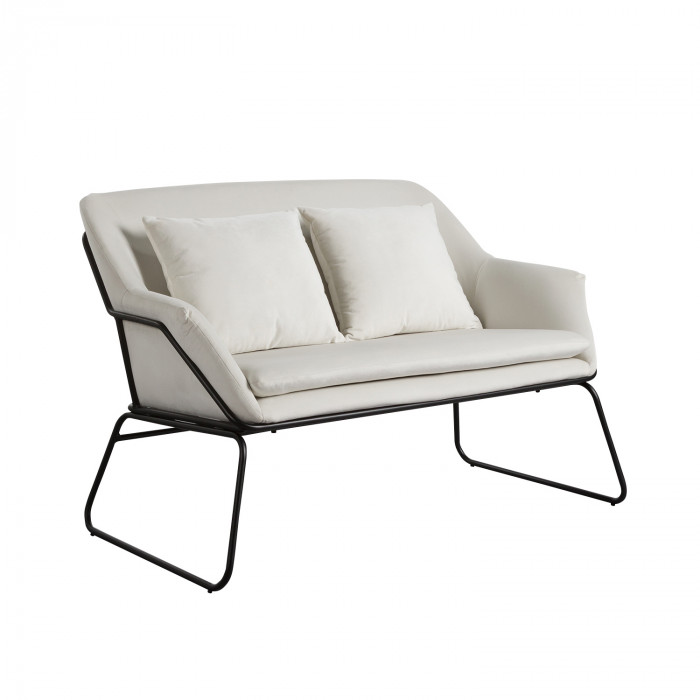 SOFA VELVET CREMA 124X77X79,5CM THINIA HOME