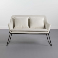 SOFA VELVET CREMA 124X77X79,5CM THINIA HOME