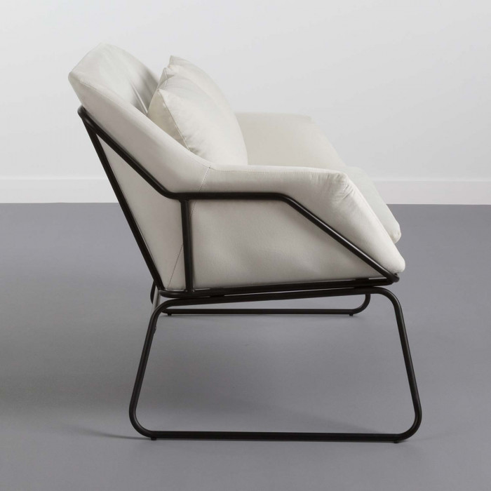 SOFA VELVET CREMA 124X77X79,5CM THINIA HOME